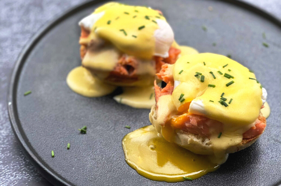 100km Smoked Trout Eggs Benedict